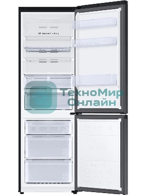 Холодильник Samsung RB34C675EBN/EF черный двухкамерный 230/114л морозилка снизу, No Frost