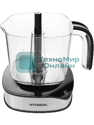 Соковыжималка Hyundai HY-JC4123 стальной/чёрный, цитрусовая, 30 Вт, 1200 мл, механическое