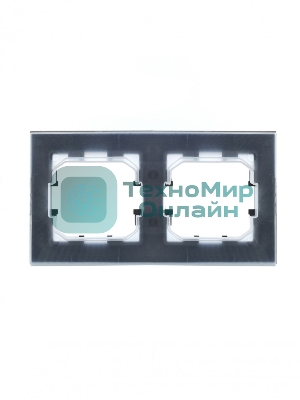 Рамка 2-местная IEK BRITE РУ-2-БрС-44 IP44 сталь