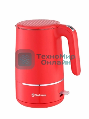 Чайник электрический Sakura SA-2176R красный, 1.7 л, 1800 Вт