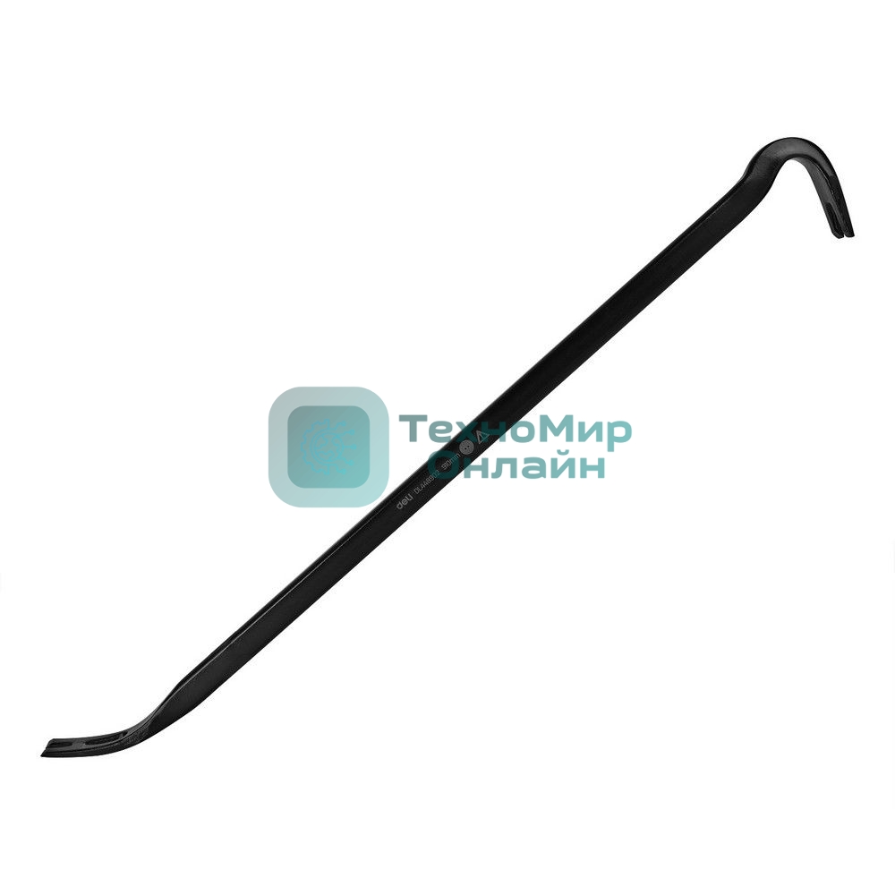 Лом-гвоздодер двухсторонный усиленный Deli DL448902 900 мм, углы наклона 30° и 60°, овальный паз с углами 30° и 68°, шестигранная форма