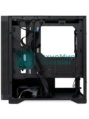Компьютерный корпус без блока питания HSPD M320, Mesh Mini-tower, черный, slide TG, 0.45 SPCC, 2x140мм ARGb+1x120мм ARGb mATX, mITX 160/340/184мм 2x2.5