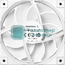 Вентилятор для корпуса DEEPCOOL FT12 белый, 120 мм, 2150 об/мин, 32 дБ, 4 pin