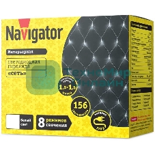 Гирлянда Navigator NGF-N01-156CW-12-1.5x1.5m-230-TR-IP20