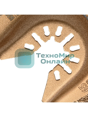 Насадка для МФИ Denzel режущая полукруг., HM, по плитке и дереву, 65 мм