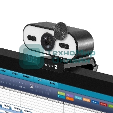 Веб-камера ExeGate eStudio EW-722 2560x1440, 30 кадр/с, USB Type-A, микрофон (2 шт, шумоподавление), автоматическая фокусировка, автоосвещение, шторка приватности, универсальное крепление