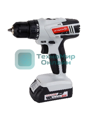 Дрель-шуруповерт ИНТЕРСКОЛ ДА-10/18ЭР 35 ПРОМО, 18 В, 2 Ач, 35 Нм, щеточный