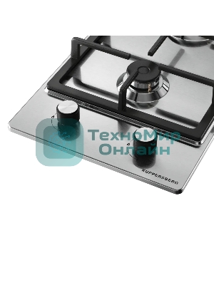 Газовая варочная панель Kuppersberg TS 38 X, High-Tech, 30 см, автоматический электроподжиг, газ-контроль, механическое управление, конфорки REMAY, цвет нержавеющая сталь, цвет фурнитуры черный/нержавеющая сталь