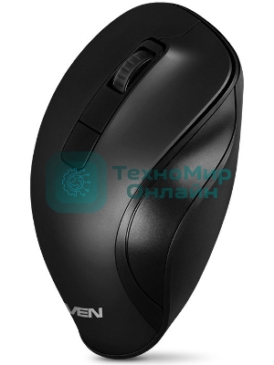 Мышь беспроводная SVEN RX-525SW черная (бесшумн. кл., 5+1кл. 600-1400DPI, Soft-touch, блист.)