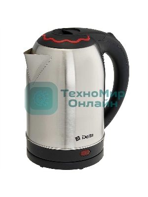 Чайник электрический Delta DL-1330 нерж с красным