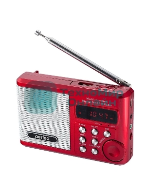 Радиоприемник PERFEO (PF_D0563) Sound, красный
