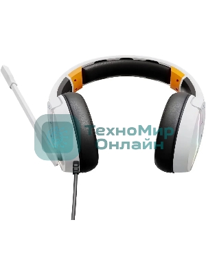 Гарнитура Oklick HS-L710G белый/чёрный, проводная, USB, подсветка