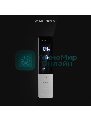 Холодильник Maunfeld MFF200NFBE черный, двухкамерный 271/106л морозилка снизу, No Frost