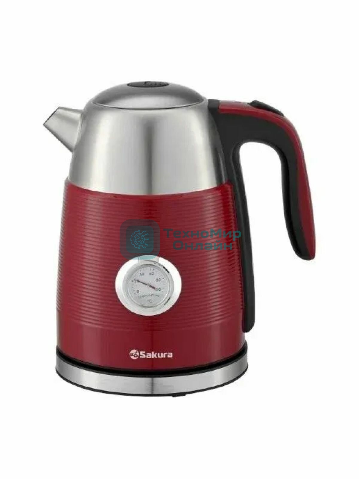 Чайник электрический Sakura SA-2178R Premium красный/серебристый, 1.7 л, 2200 Вт
