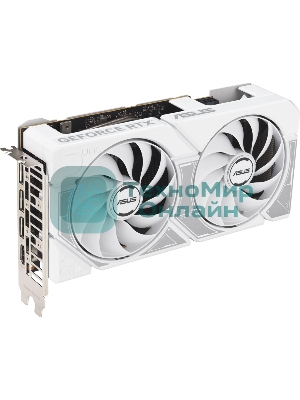 Видеокарта Asus GeForce RTX 5060 DUAL OC White, Nvidia RTX 5060, 8GB GDDR7, 128 bit, PCI-E 5.0, DPx3, HDMIx1, 2535 MHz