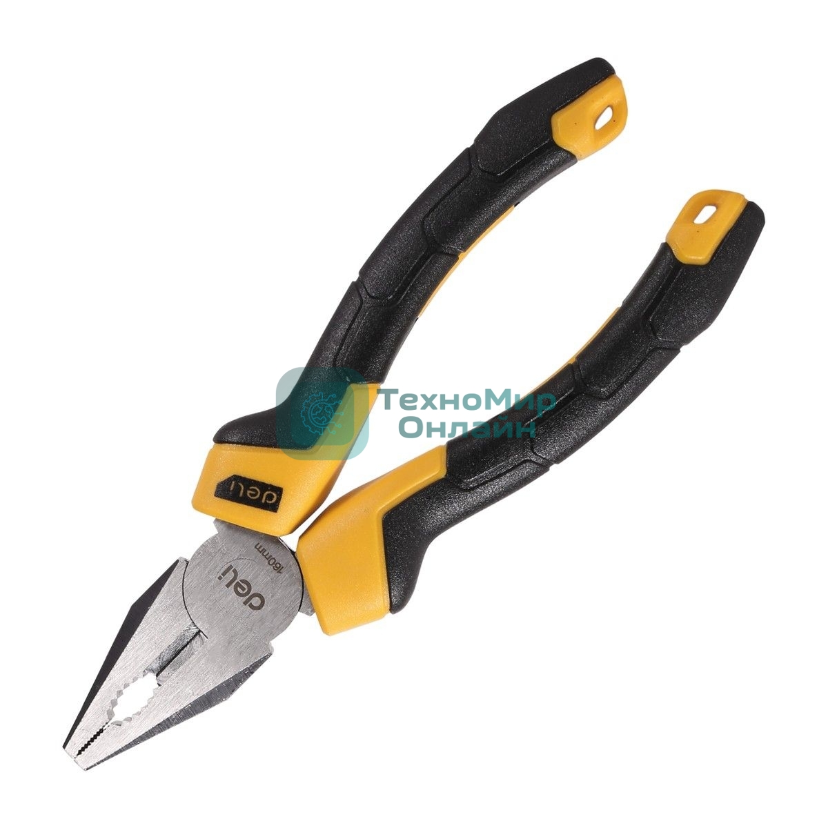 Комбинированные плоскогубцы Deli DL2006Z 160мм, сталь CrV, прорезиненная двухкомпонентная ручка