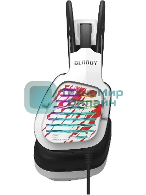 Гарнитура Bloody G565 белый, проводная, USB, подсветка