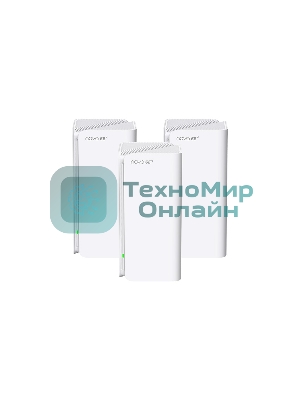Трехдиапазонная гигабитная Wi-Fi Mesh система Tenda MX21 Pro (3-pack) AXE5700, 2,4/5/6 ГГц, до 5665 Мбит/с, 3x1 Гбит/с