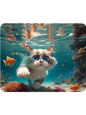 Коврик для мыши Cactus Fish Cat 300x250x3мм (CS-MPC-D15M)