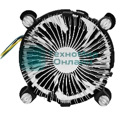 Кулер KingPrice KPAC-65-PWM3 92x92x25мм Soc-1200/1150/1151/1155 черный 4-pin 18-35dB Al 65W 140gr Ret