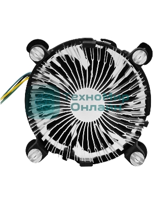 Кулер KingPrice KPAC-65-PWM3 92x92x25мм Soc-1200/1150/1151/1155 черный 4-pin 18-35dB Al 65W 140gr Ret