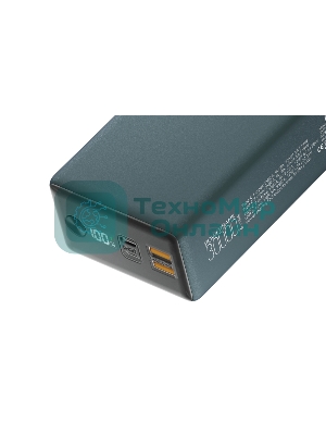 Портативный аккумулятор OLMIO QX-30, 30000mAh, 22.5W, QuickCharge3.0/PowerDelivery, LCD, темно-зеленый