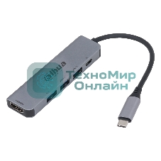 USB-концентратор Dahua 5 in 1 USB 3.1 Type-C to HDMI + USB 3.0 + PD Docking Station