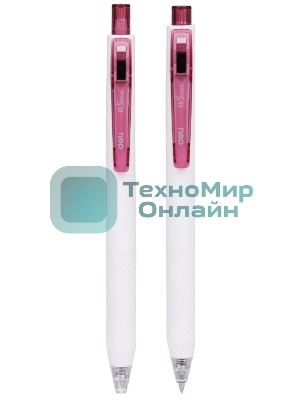 Ручка гелевая автоматическая Deli EG22-PR белый/фиолетовый, d=0.5мм, фиолетовые чернила