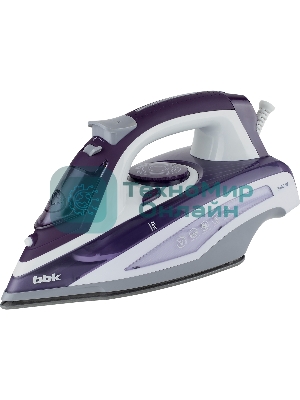 Утюг BBK ISE-2404 фиолетовый, 2400 Вт, 40 г/мин, 140 г/мин, 440 мл