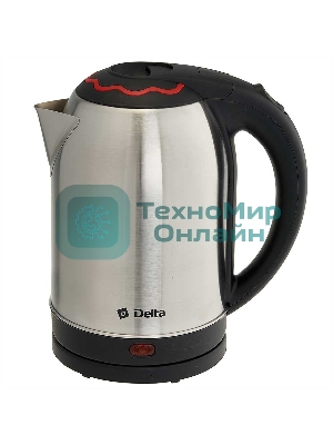 Чайник электрический Delta DL-1330 нерж с красным