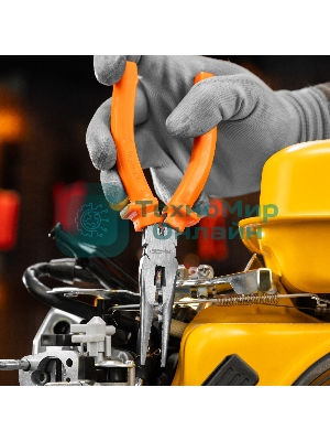 Длинногубцы Sparta Classic, 180 мм, прямые шлифованные, пластмассовые рукоятки