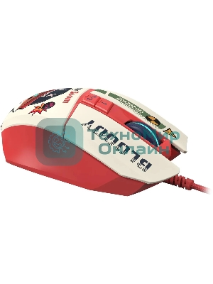 Мышь проводная A4Tech Bloody W63 Max Proxy Boom бежевый/красный, 12000 dpi, USB, кнопки - 9