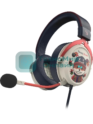 Гарнитура Bloody M595 Proxy Boom бежевый/чёрный, проводная, съёмный микрофон, подсветка