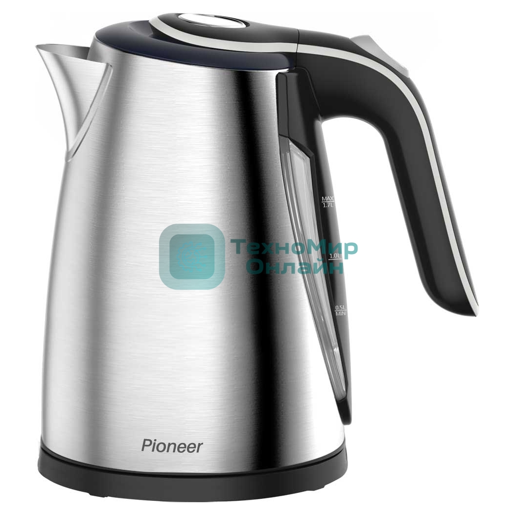 Чайник электрический Pioneer KE562M 1,7 л, 2200 Вт, металл