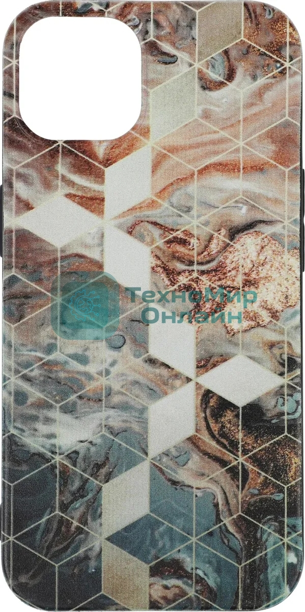 Чехол (клип-кейс) Gresso Meridian, для iPhone 13, золотистый/синий gr17aaae8888