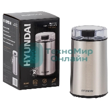 Кофемолка Hyundai HYC-G5261 200Вт сист.помол.:ротац.нож вместим.:60гр серебристый