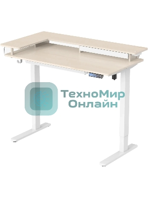 Стол для компьютера Cactus CS-EDL-DWT столешница ДСП светлый дуб каркас белый 120x71x60см