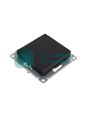 Механизм розетки 1-м СП AtlasDesign 16А IP20 с заземл. защ. шторки с крышкой карбон