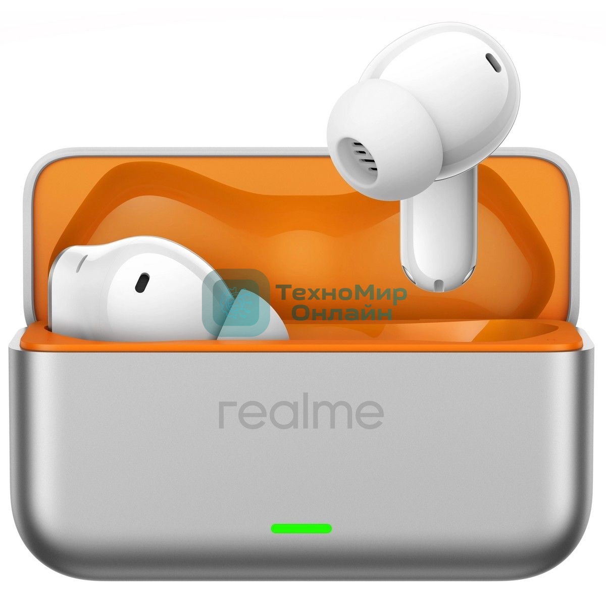 Наушники TWS Realme Buds T500 Pro серебристый, внутриканальные, Bluetooth, активное шумоподавление, до 56