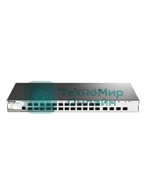 Коммутатор D-Link DGS-1210-28XS/ME/B2A, 24×1 Гбит/с SFP + 4×10 Гбит/с SFP+, настраиваемый