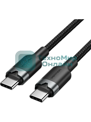 Кабель Vention USB 2.0 CM/CM - 2м. черный 3А PD60W