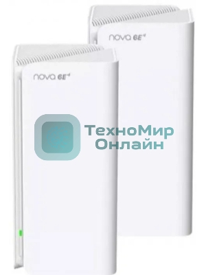 Трехдиапазонная гигабитная Wi-Fi Mesh система Tenda MX21 Pro (2-pack) AXE5700, 2,4/5/6 ГГц, до 5665 Мбит/с, 3x1 Гбит/с