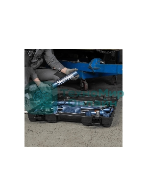 Растяжка гидравлическая Stels 51355 10 т, набор из 17 предметов, 7 сменных насадок, в пласт. кейсе