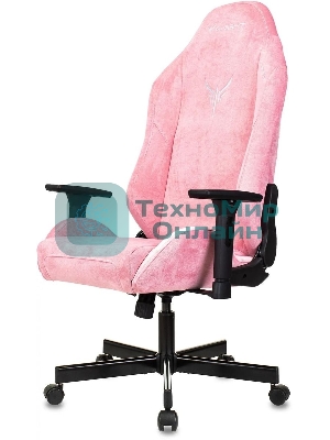 Кресло Knight N1 Fabric розовый, велюр, 120 кг, механизм качания