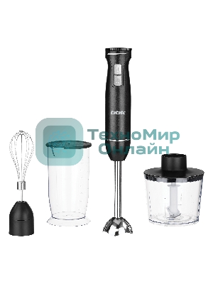 Блендер погружной BBK KBH1400 черный, 1100 Вт, плавная регулировка, турбо