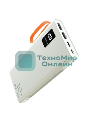 Портативный аккумулятор More choice (4620202550545) PB22-10 с кабелем 2USB 2.1A - 10000mAh белый