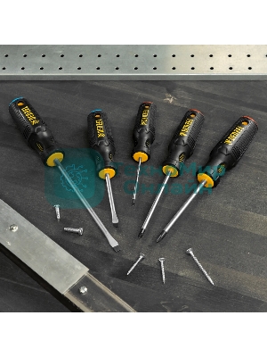 Набор отверток Denzel 5 шт., PH+SL, S2, 3к рукоятка