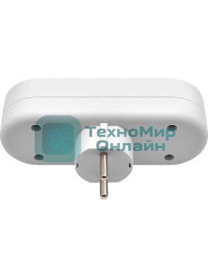 Удлинитель Defender TG-01 3 розетки, заземление, белый