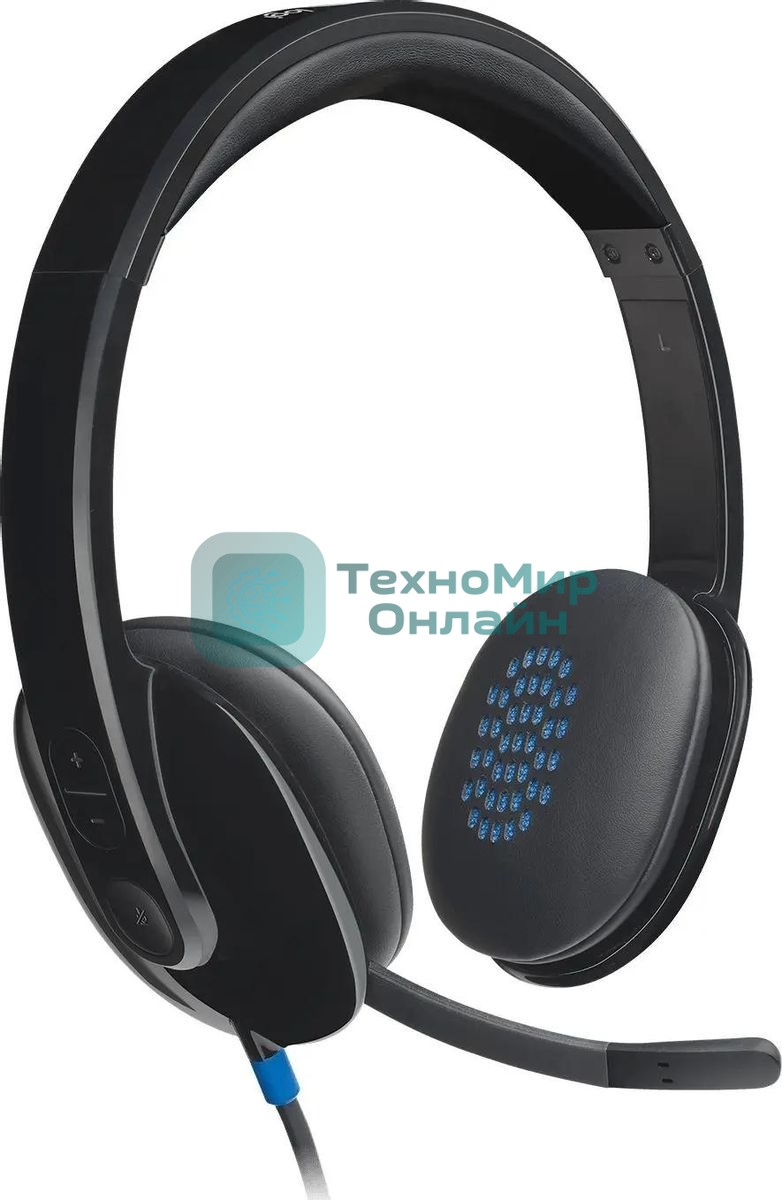 Гарнитура Logitech USB Headset H540 чёрный, проводная, USB