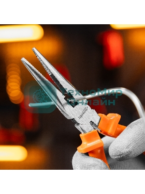 Длинногубцы Sparta Classic, 180 мм, прямые шлифованные, пластмассовые рукоятки